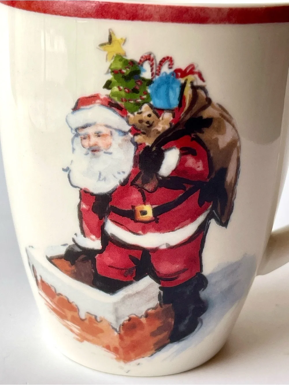 Pottery Barn Painted Santa Claus Mug- Discontinued